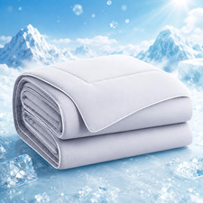 Cooling Blanket Queen Size   Double-Sided Cooling Comforter for Hot Sleepers,Nig