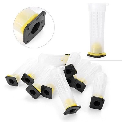 10 PCS Beekeeping Rearing Cup Kit Queen Bee Cages Beekeeper Equipment Tools ff