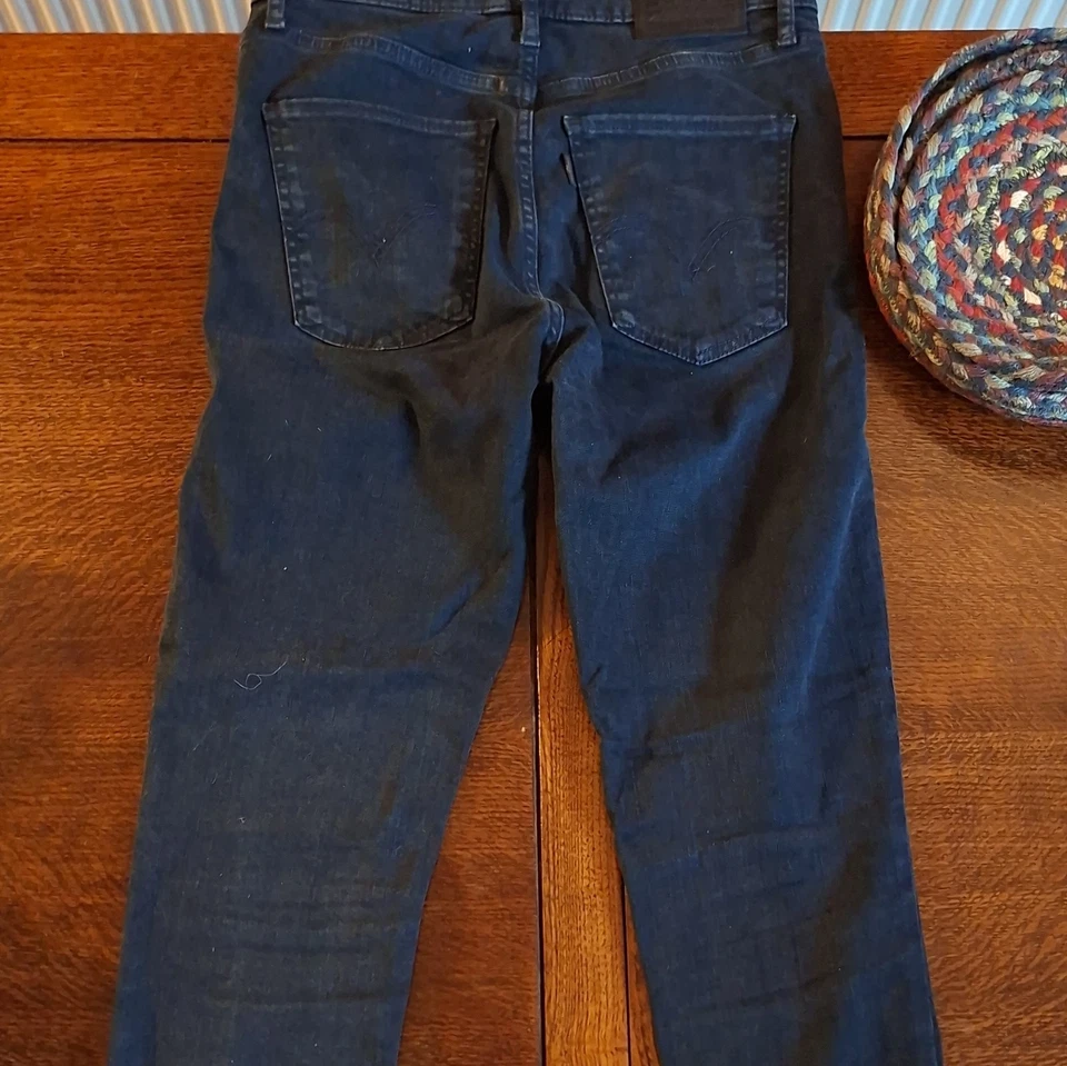 Levi's Men's 501 Blue Denim Straight Jeans 32W 32L Regular Fit Mid Rise, photo 3 of 5