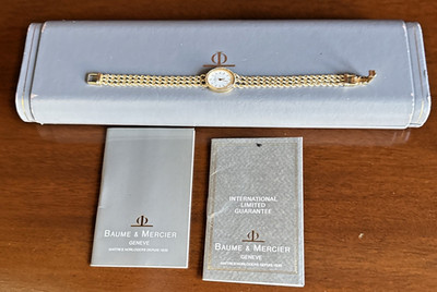 Baume & Mercier 14k Ladies Gold bracelet Watch, Excellent condn , Original Owner
