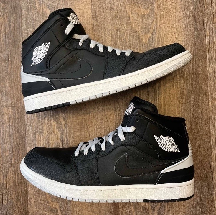 Nike Air Jordan 1 Retro 86 Platino Puro Negro Talla 10.5 Tenis 644490-010 Foto 3 de 4