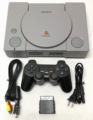 Sony PlayStation 1 Console Game System PS1 Wireless Controller Bundle Set PSX
