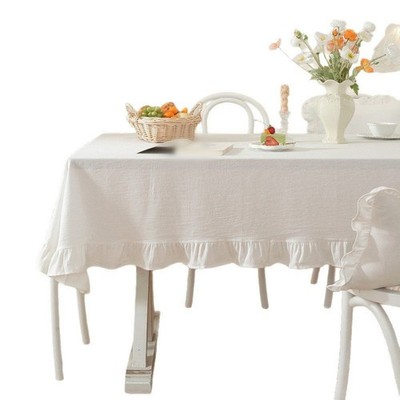 Gingham Tischdecke 100 Prozent reiner Baumwollstoff maschinenwaschbar und trockn