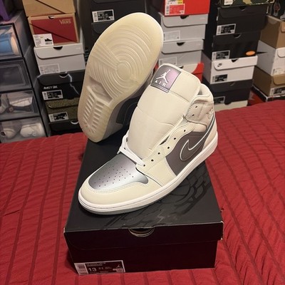 Nike Air Jordan 1 Mid SE Shoes ''Iridescent'' Phantom IH4107-030 Men's Size 13 DS