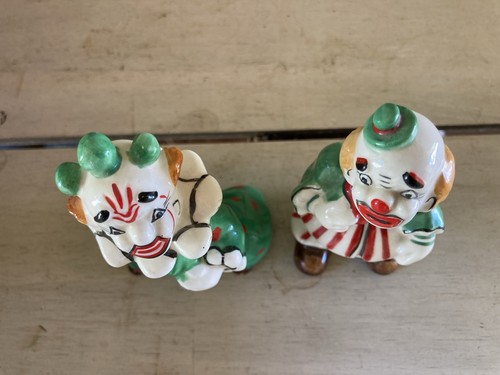 Vintage 1957 Yona Original Clown Salt & Pepper Shakers made in Japan Never Used - Picture 4 of 8