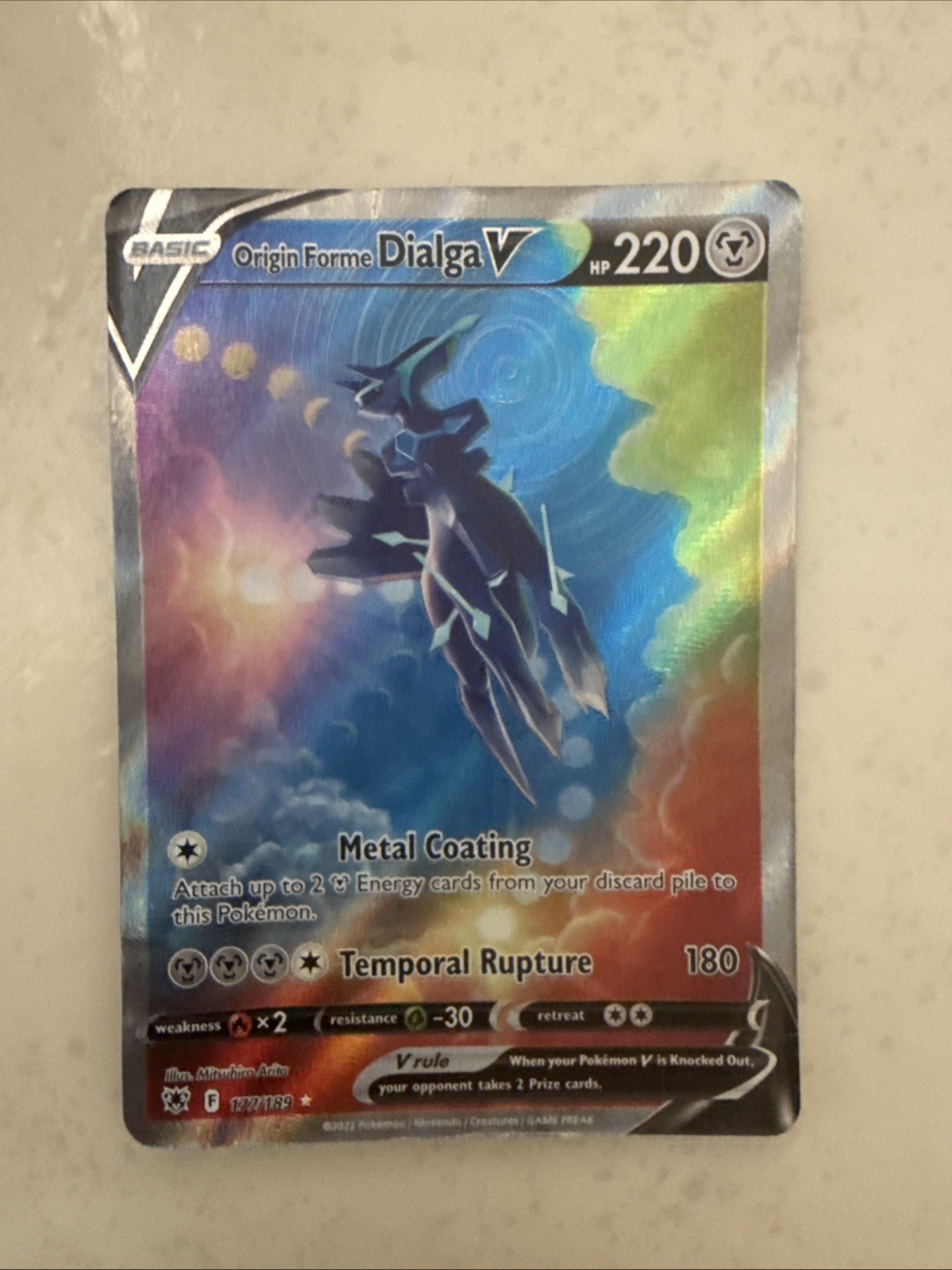 Pokémon Origin Forme Dialga V Astral Radiance Ultra Rare Holo 177/189 220 HP