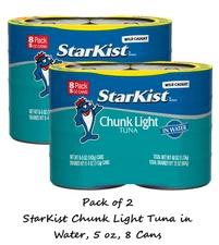 StarKist Chunk Light Tuna in Water, 5 oz, 8 Cans ( 2 Pack)