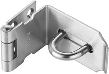 4in Door Hasp Latch 90 Degree, Stainless Steel Safety Locking Latch