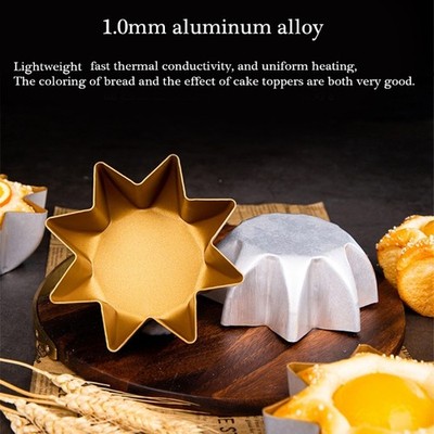 4Pcs Eggs Tart Molds Small Tart Pans Small Cupcakes Molds Bakings Cups Bakewares
