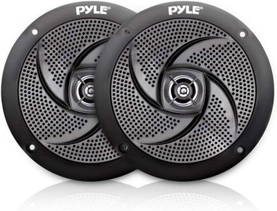 Pyle Waterproof Marine Speakers - Pair of 5.25'' 180 Watt Low Profile Slim Style