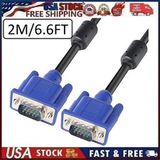 VGA to VGA Cable, 2m/6.6ft VGA Male to Male Video Extension Cable VGA