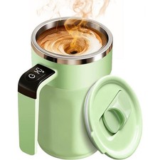 Automatic Stirring Coffee Cup with Temperature Display, Rechargeable Coffee Mug