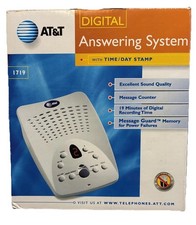 AT T ATT Digital Answering Machine 1719 with Audible Caller ID 2002 NIB