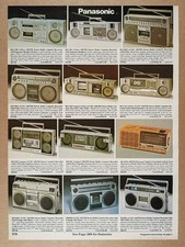 Panasonic Boombox Stereos RX C100 C60 5250 5085 C50 C45 F35 1984 catalog ad page
