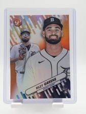 RILEY GREENE 2023 TOPPS PRISTINE FINEST FRESHMAN ROOKIE ORANGE /25 Q2255