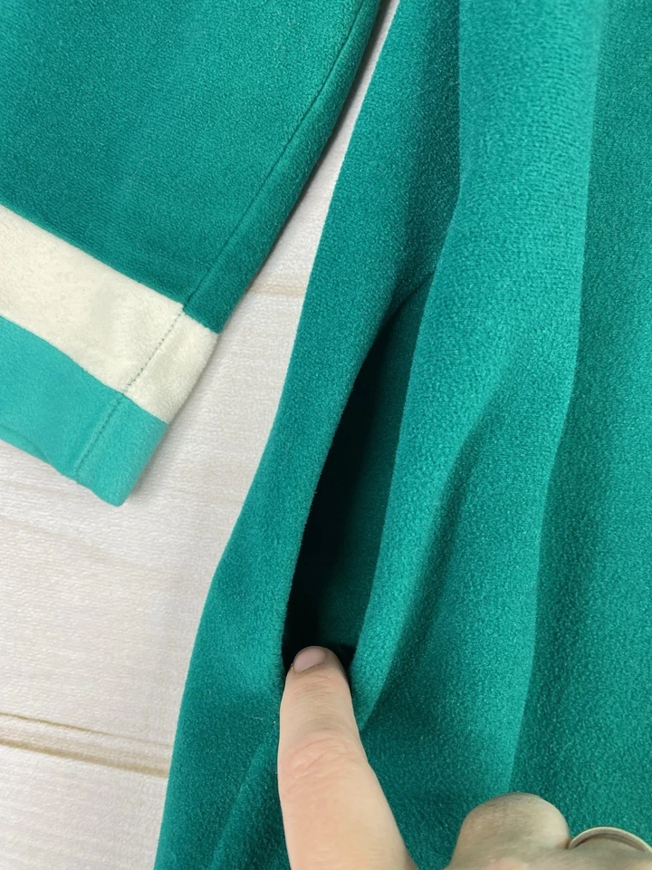 Vtg Vanity Fair Robe Womens 14 Fleece Long House Coat Gown Pajamas 1/2 Zip USA - Image 3 of 4