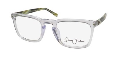 NEW SEAN JOHN 5125 GLASSES 54-24-150 318 SQUARE PLASTIC MENS FULL-RIM CRYSTAL