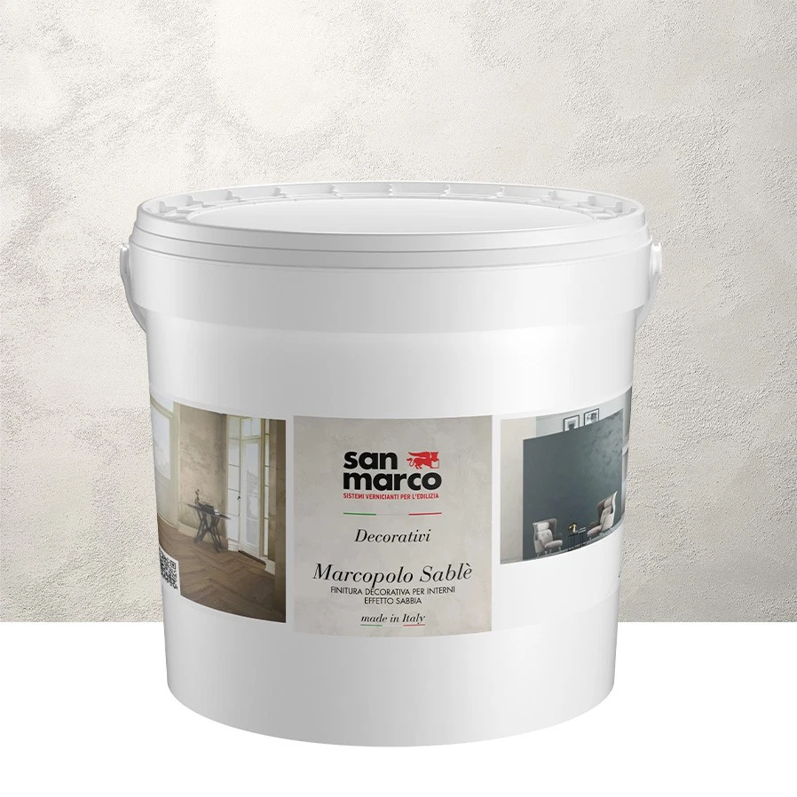 SAN MARCO Marcopolo sablè pittura decorativa effetto sabbiato opaco base argento lt 1