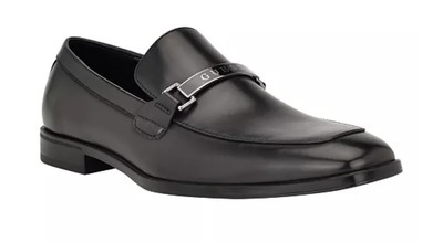New GUESS Mens Size 11.5 HISOKO Loafer Logo Hardware Memory Foam Black