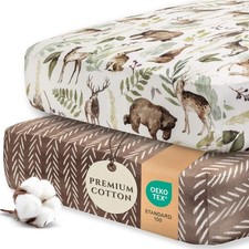 - 2 Pack Premium Fitted Baby Boy Crib Sheets for Standard Crib Mattress - Ult...
