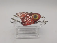 Vintage Lazy Ike Sail Shark Lure Red Glitter 