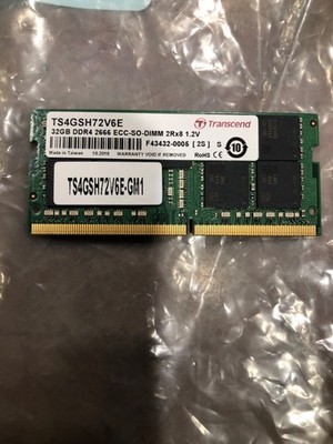 Transcend TS4GSH72V6E-GM1 is a 32GB DDR4 2666MHz ECC SO-DIMM memory module