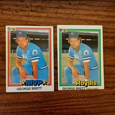 1981 Donruss - George Brett Royals #100 & 491 HOF