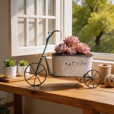 Metal Tricycle Planter Garden Decoration Tricycle Planter Indoor Outdoor