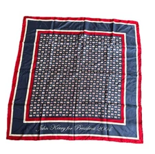 Vineyard Vines Custom Collection Scarf John Kerry President 2004 34” Square Rare
