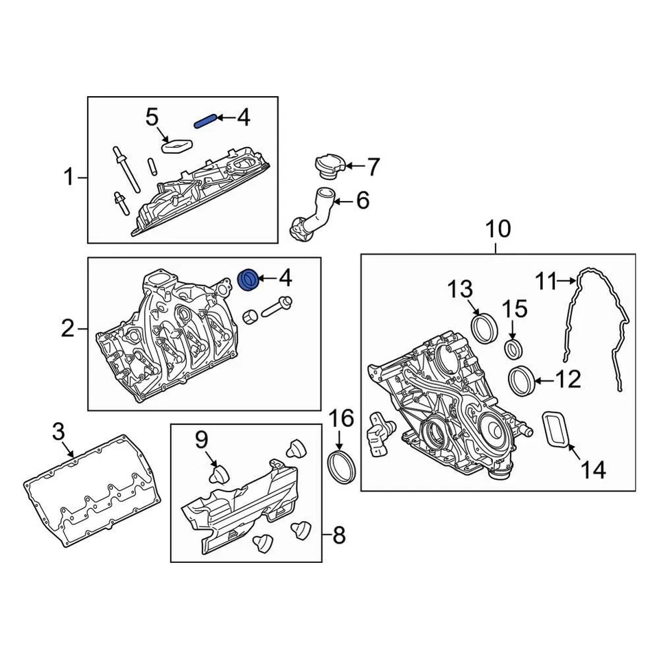 For Ford F-250 Super Duty 11-24 Ford BC3Z6C535A Engine Valve Cover Washer Seal Foto 2 de 4
