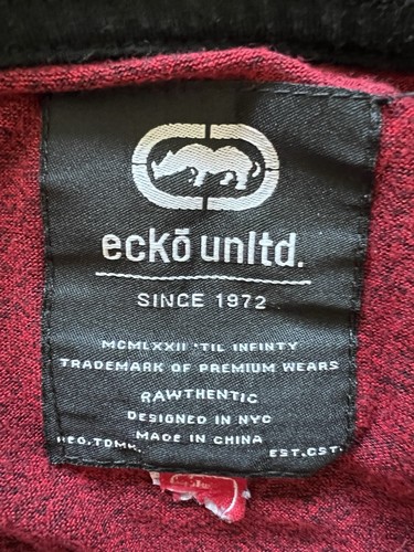 Camicia manica corta con cappuccio logo rinoceronte Ecko Unltd Urban Streetwear taglia XL - Foto 9 di 10