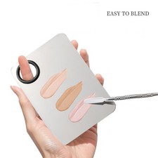 Stainless Steel Cosmetic Makeup Palette, Professional Cosmetic Mixing Makeup Pal
