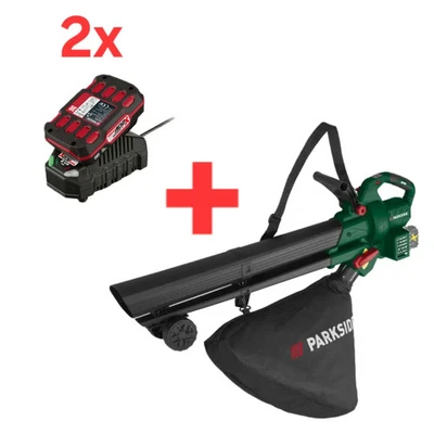 PARKSIDE Akku-Laubsauger | Bläser PLSBA 40-Li A1 | mit 2x Akku und Ladegerät