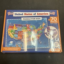 United States Puzzle for Kids - 70 Piece - USA Map Puzzle 50 States with