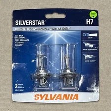 Sylvania H7 SilverStar High Performance Halogen Headlight Pair Set 2 Bulbs