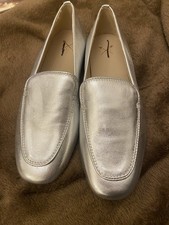 Brand new Crew Clothing silver loafers in size 37 (UK 4)