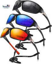 3 Pack Polarized Sports Sunglasses for Men, Mens Sunglasses Wrap around UV Prote