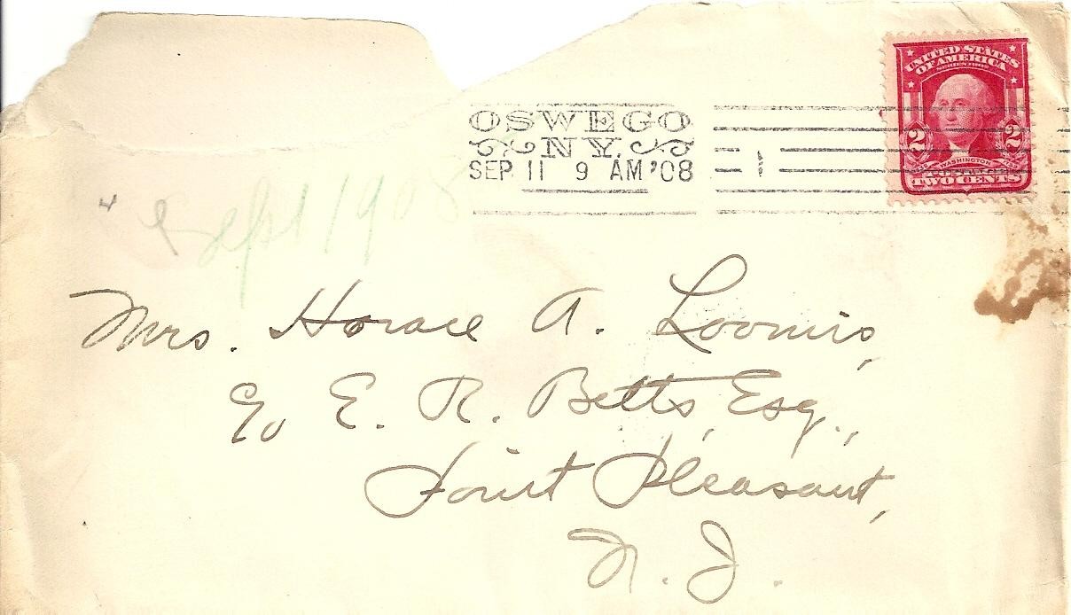 1908 Barry Uncommon Machine Cancel Oswego NY