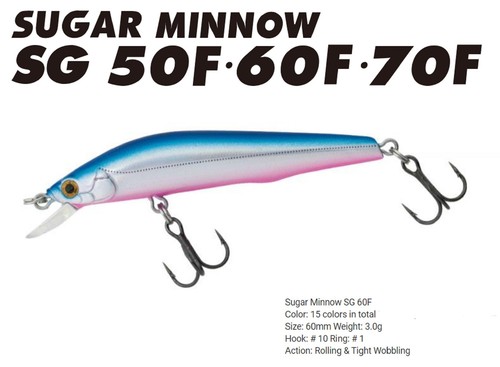 Leurre Flottant Bassday Sugar Minnow SG 60F – 3g – Coloris H-208