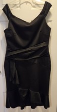 Venus Ruffle Detail Dress Off the Shoulder - Little Black Dress - Sz 1X - NWT