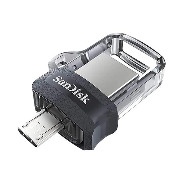 SanDisk 64GB Ultra Dual Drive m3.0 USB 3.0 Flash Drive with reversible micro-USB