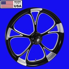 Harley Touring 21" Retaliate Black Contrast Front Wheel. *Made in the USA*