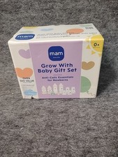 MAM Grow With Baby Gift Set 11-Piece Anti-Colic BPA-Free Wide Neck Bottle Set