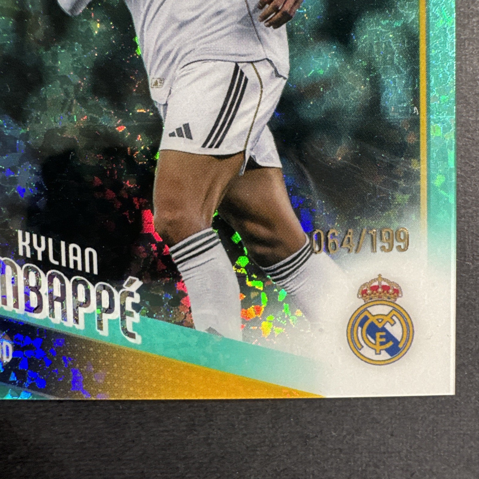 2025-26 Topps Chrome UEFA Club Competition- Kylian Mbappe AQUA DIAMOND /199 view 2