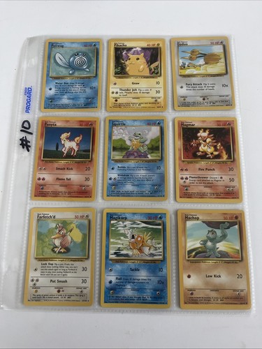 Pokémon Cards Lot of 9 Non-holo Common Basic Vintage - Picture 12 of 12