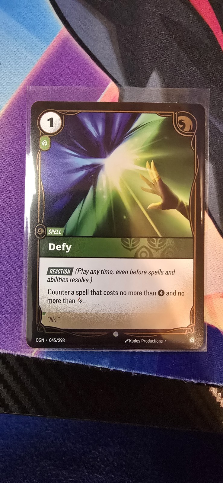 Defy Spell OGN 045/298 (Holo) League of Legends Collectible Card EN