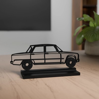 Alfa Romeo Giulia 1600 Super Modell 3D Dekoration -  Geschenk für Autoliebhaber