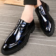 Men's Handmade Formal Business Shoes C Lace Up Pointed Toe Dress Oxfords Shoes