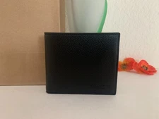 NWT Coach 67630 Men's Id Billfold Wallet Refine Calf Leather Black