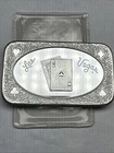 VINTAGE 1973 LAS VEGAS BLACKJACK HAND 1 Oz Silver Art Bar .999 Fine Silver